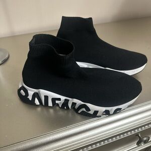 Balenciaga Black and White Sock Sneakers